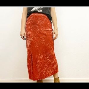 Anthropologie Maeve crushed velvet skirt